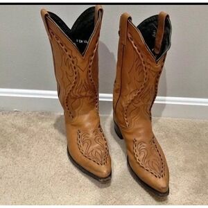 Dan Post Brown Western Cowboy Boots Mens SZ 9 EW